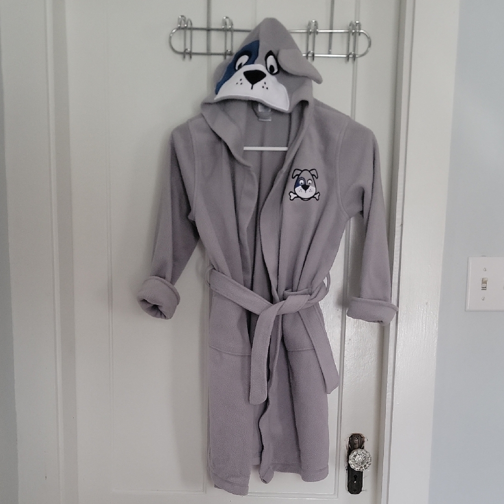 The Children's Place Gray Dog Hooded Robe